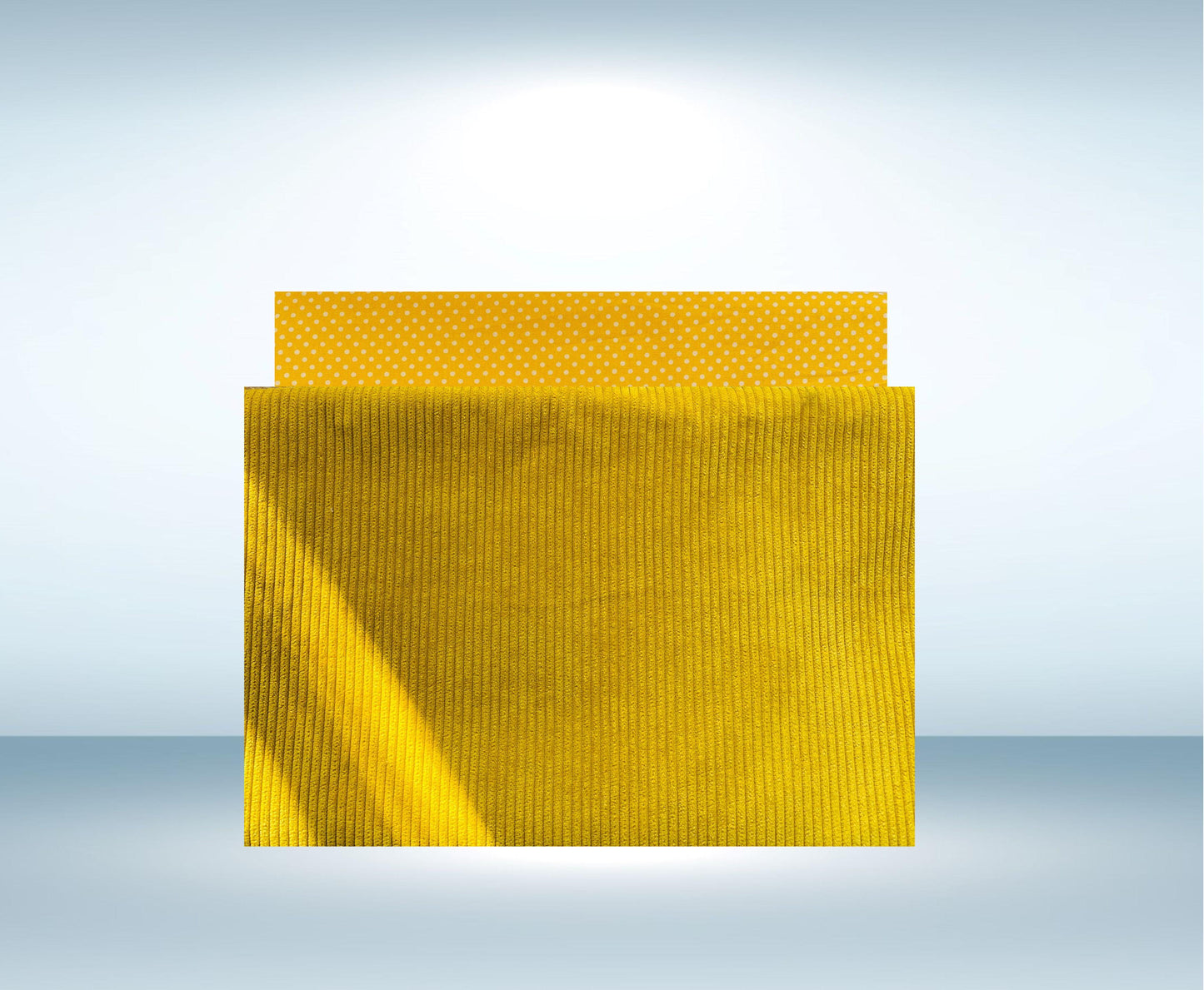 Quilted Tote Bag - Mustard Corduroy Polka dot