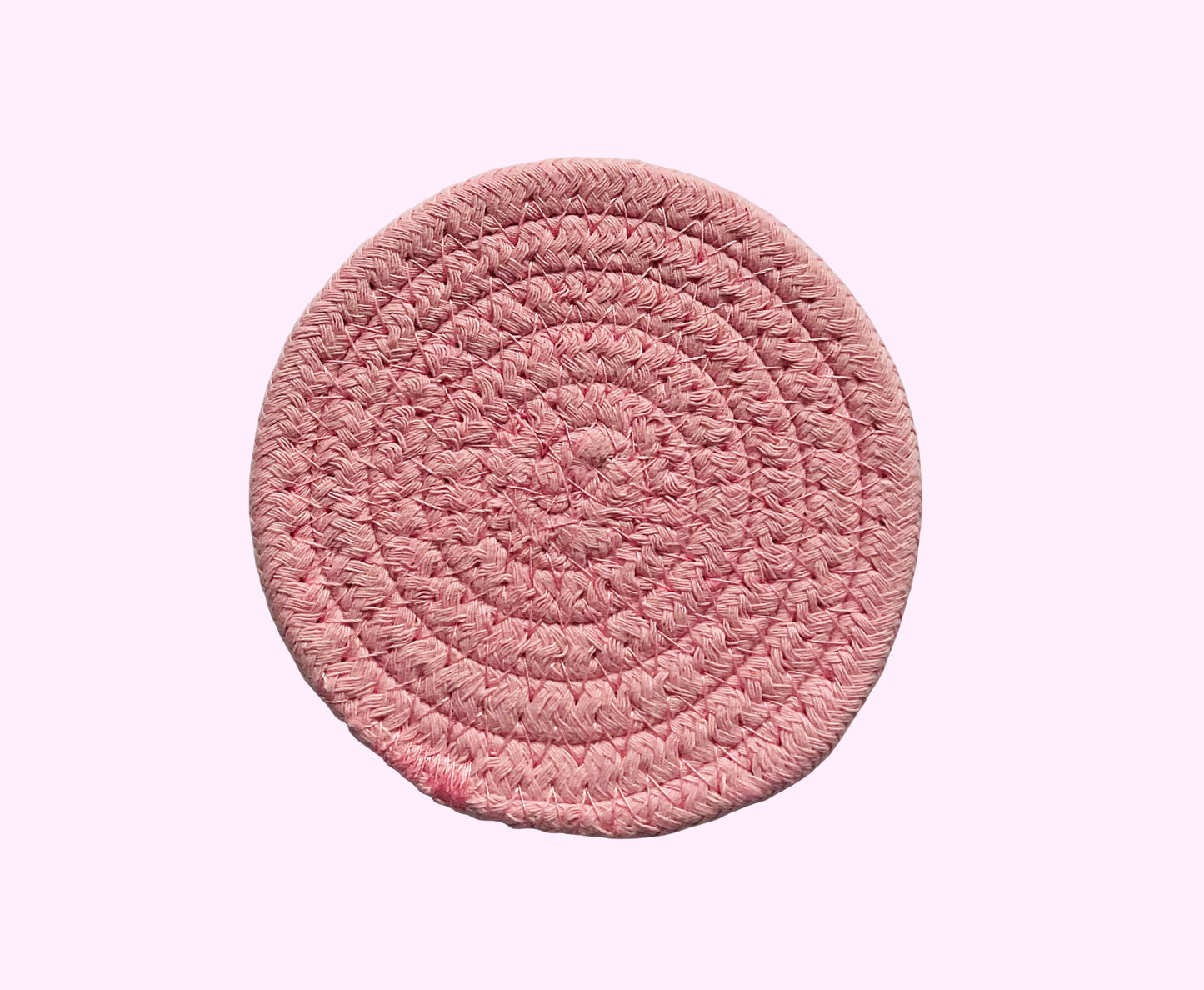Woven Boho Coaster - Light Pink