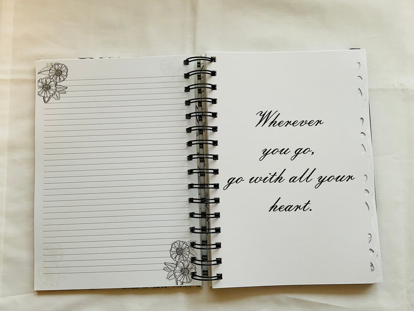 A5 Spiral Notebook - Wildflowers (lined pages)