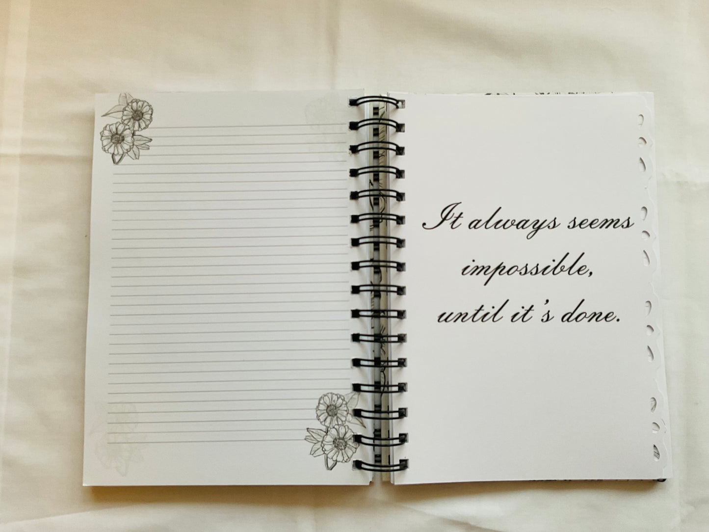 A5 Spiral Notebook - Wildflowers (lined pages)