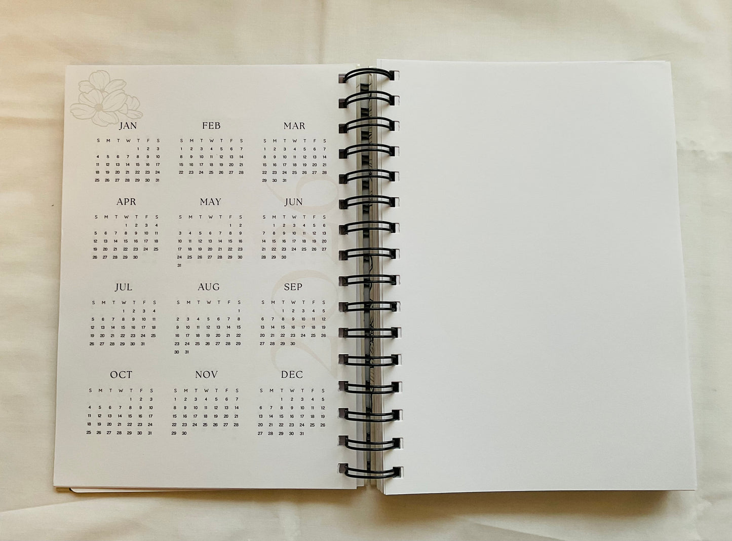 A5 Spiral Notebook - Wildflowers (blank pages)