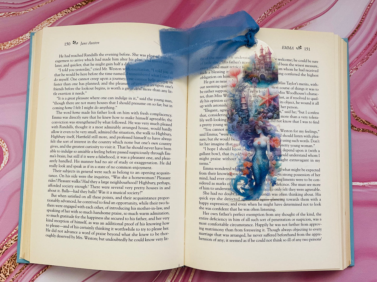 Acrylic Bookmark With Tassel - Under the Sea