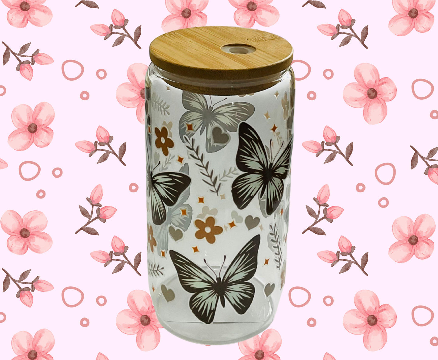 Glass Cup - Butterfly Options