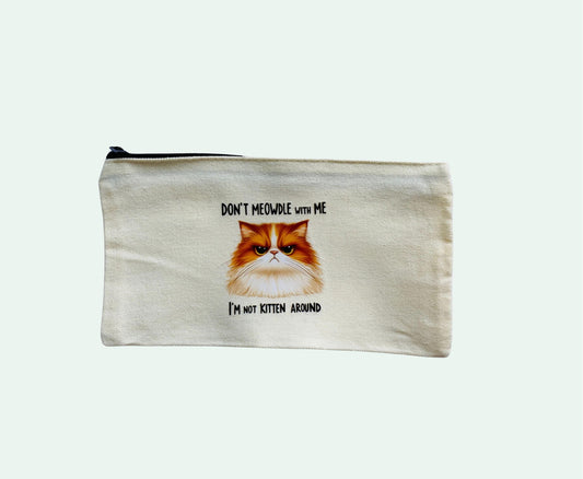 Canvas pencil case - Not Kitten Around