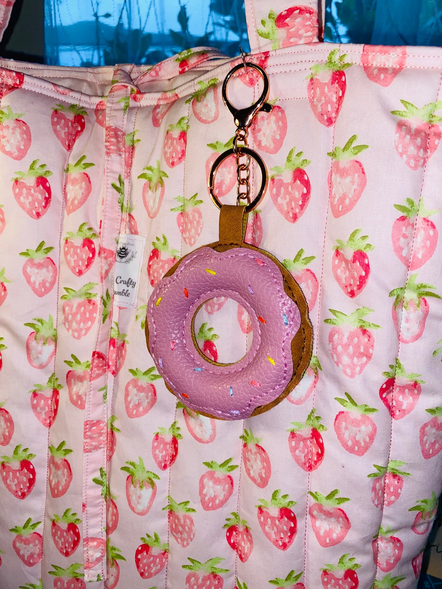 Bag - Keychain Charms - Handsewn faux leather