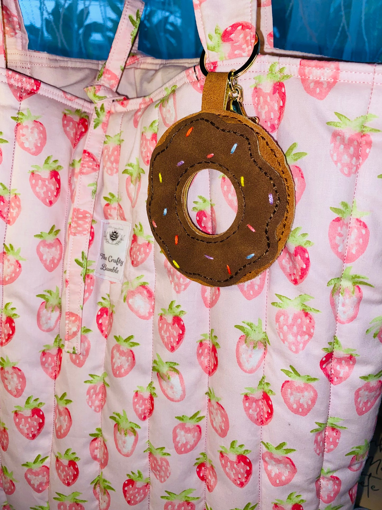 Bag - Keychain Charms - Handsewn faux leather