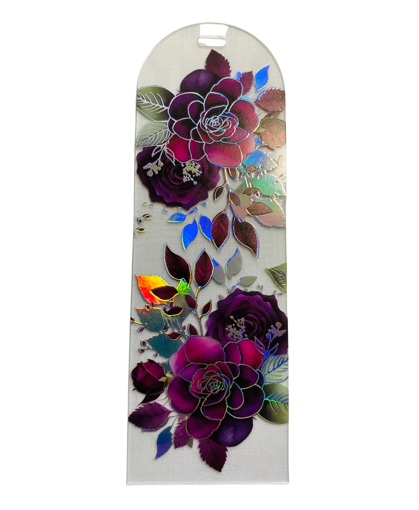 Acrylic Bookmark With Tassel - Purple Rose