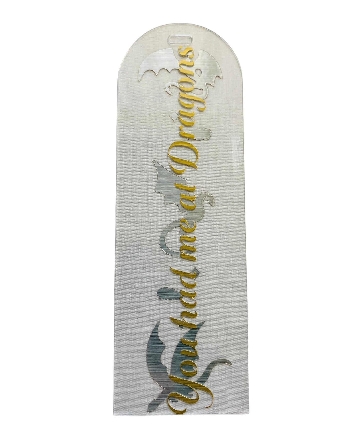 Acrylic Bookmark With Tassel - Dragons