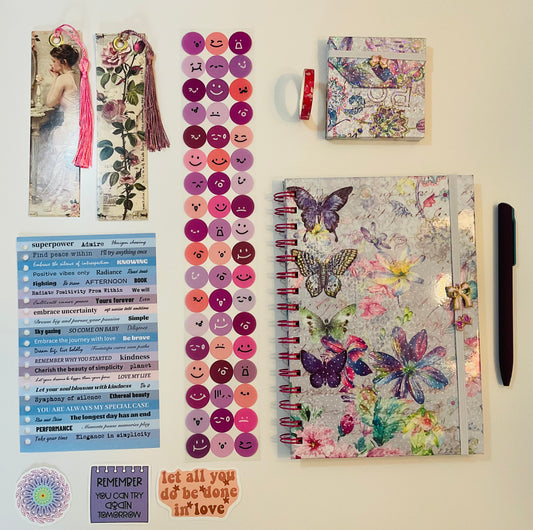 Pink Butterfly Journaling box set