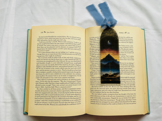 Acrylic Bookmark With Tassel - Follow the Moon