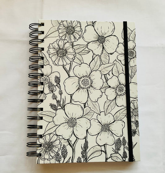 A5 Spiral Notebook - Wildflowers (blank pages)