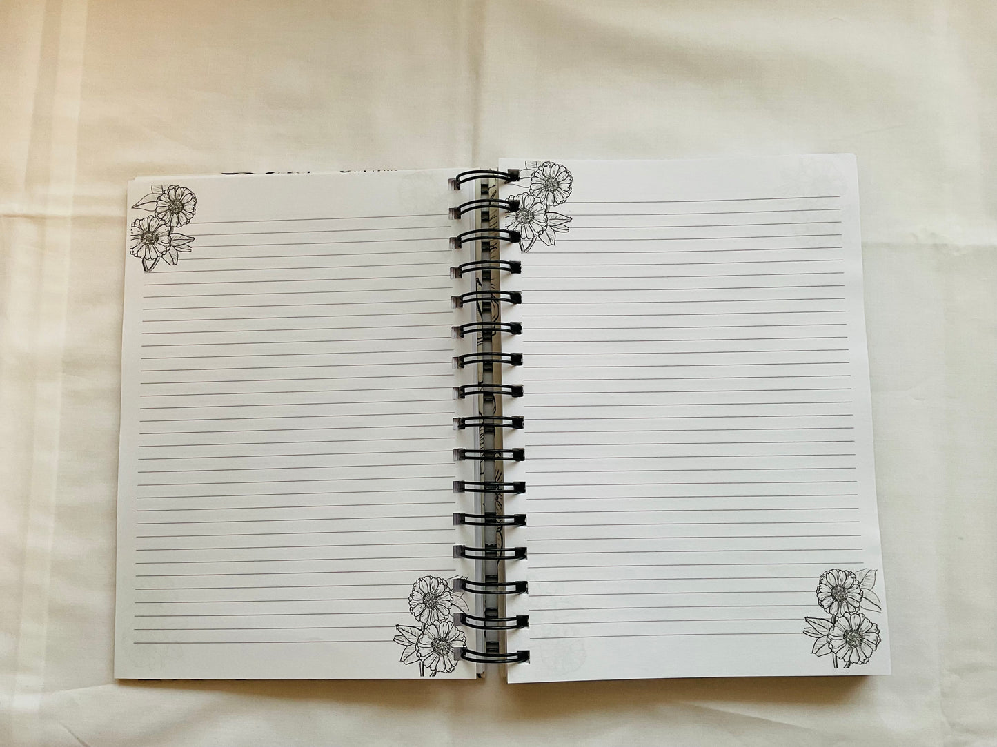 A5 Spiral Notebook - Wildflowers (lined pages)