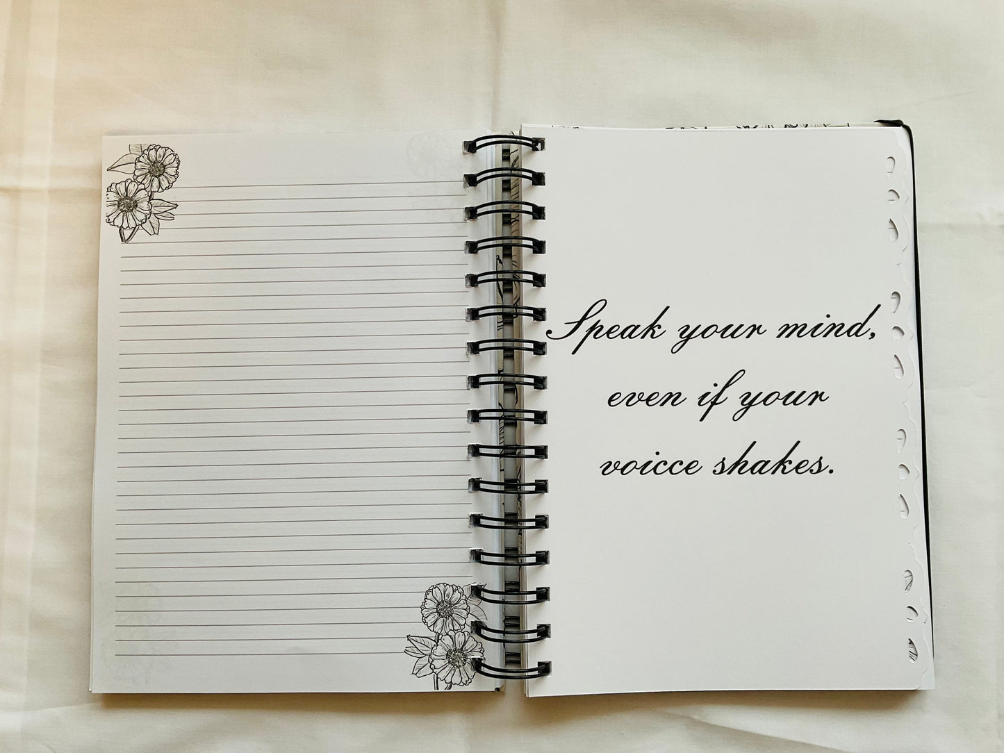 A5 Spiral Notebook - Wildflowers (lined pages)