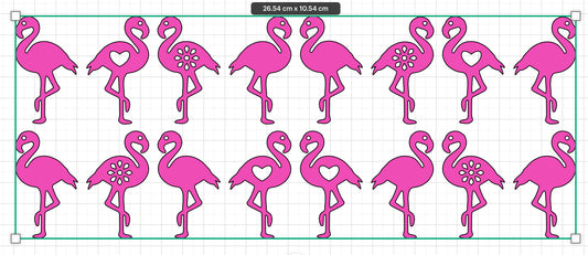 Glass Cup - Pink Flamingoes