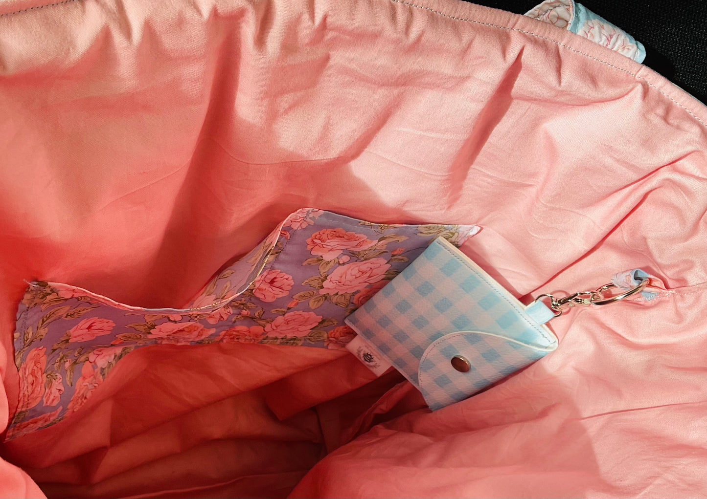 Quilted Tote Bag - Blue Sky