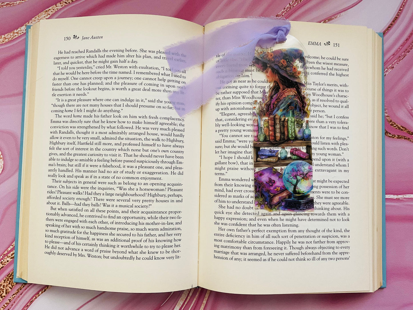 Acrylic Bookmark With Tassel - Magical Reading