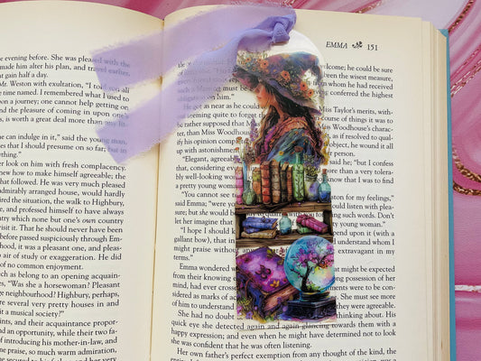 Acrylic Bookmark With Tassel - Magical Reading