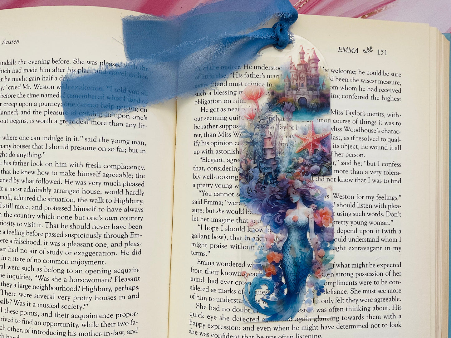 Acrylic Bookmark With Tassel - Under the Sea