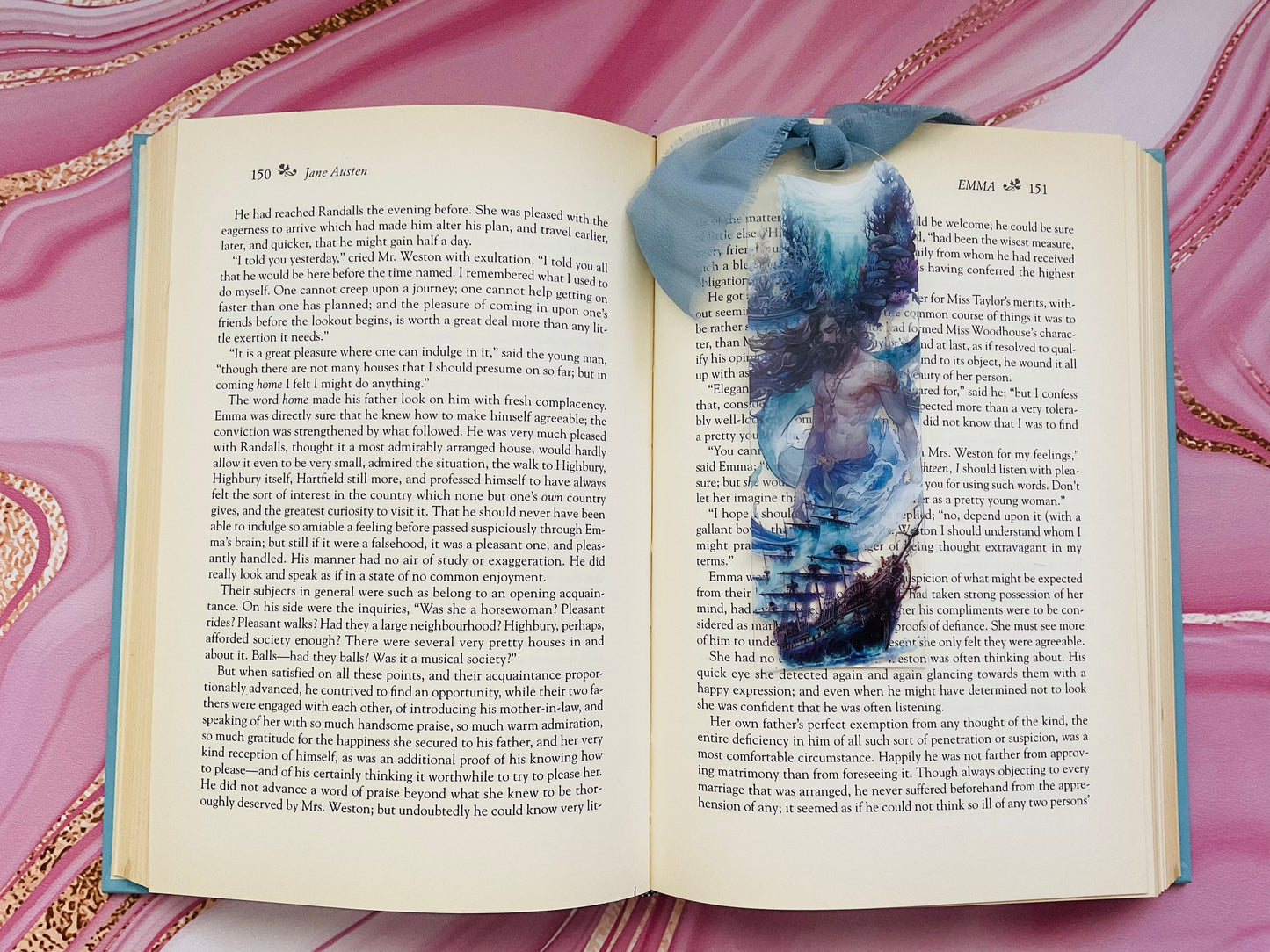 Acrylic Bookmark With Tassel - Poseidon