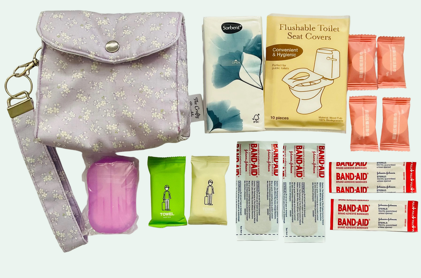 Quilted Boxy Pouch (with wristlet) - A girl's essential kit