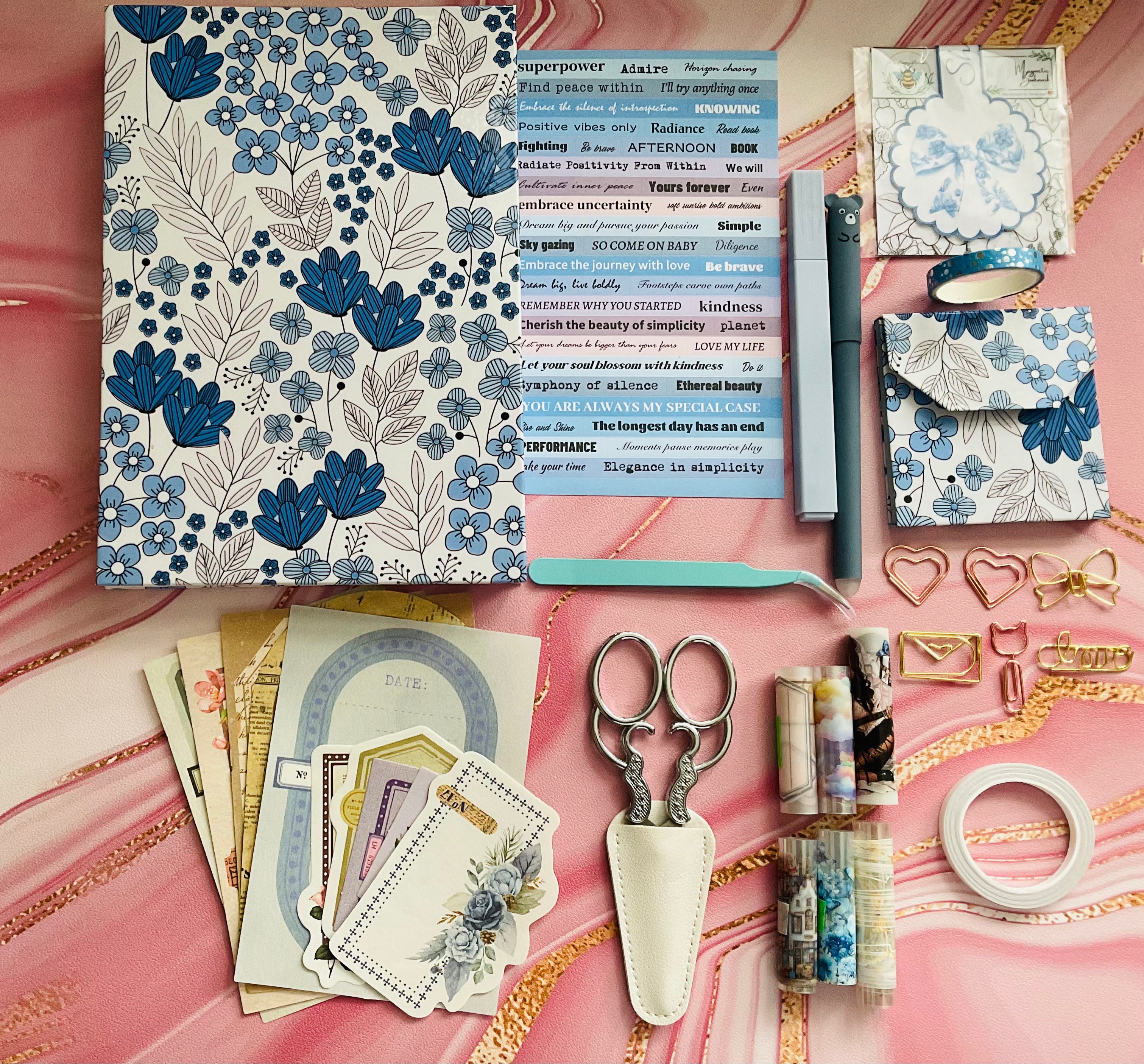 Blue Themed Journaling set – The Crafty Bumble
