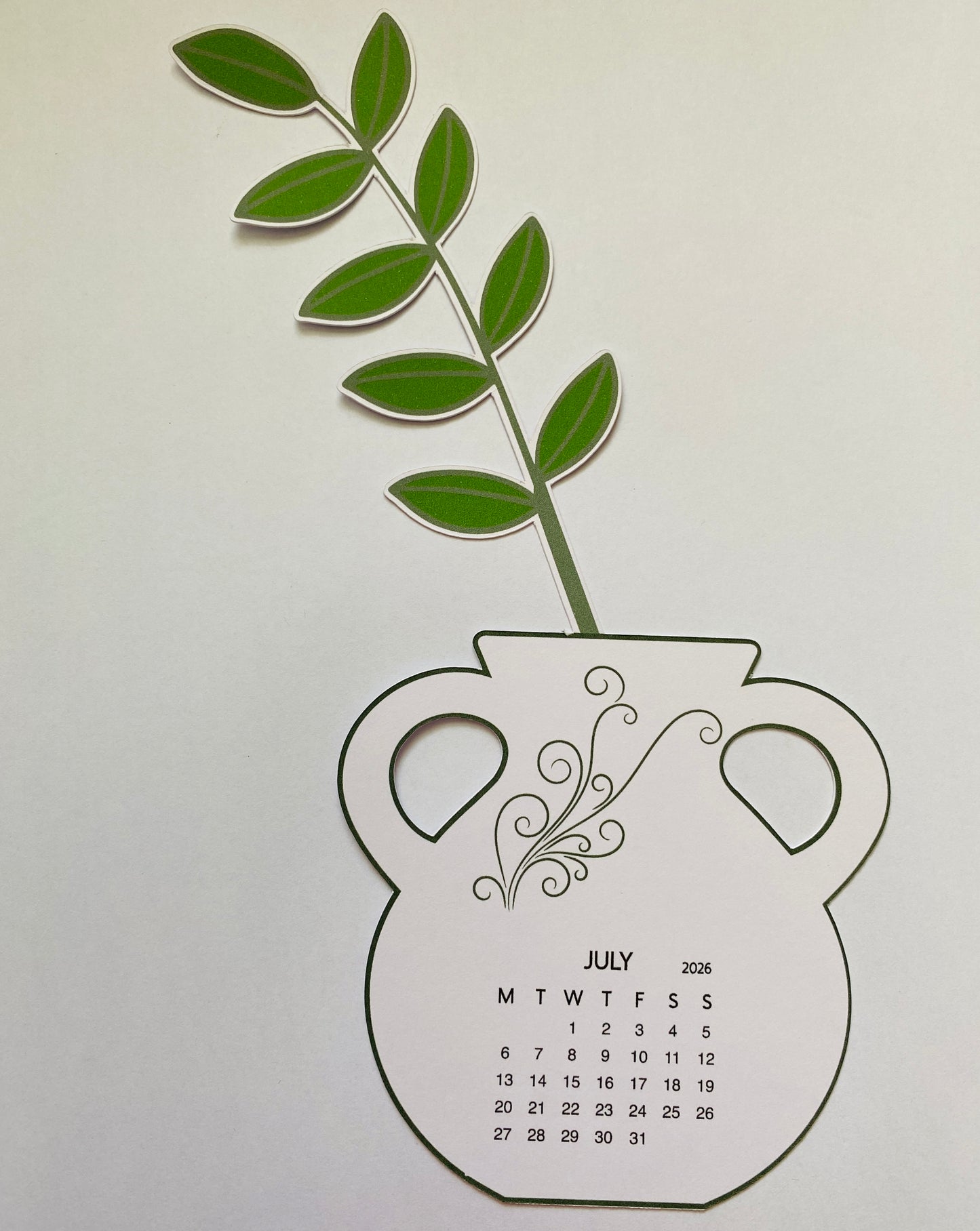 Flowers in vase - Desk Calendar - 2026