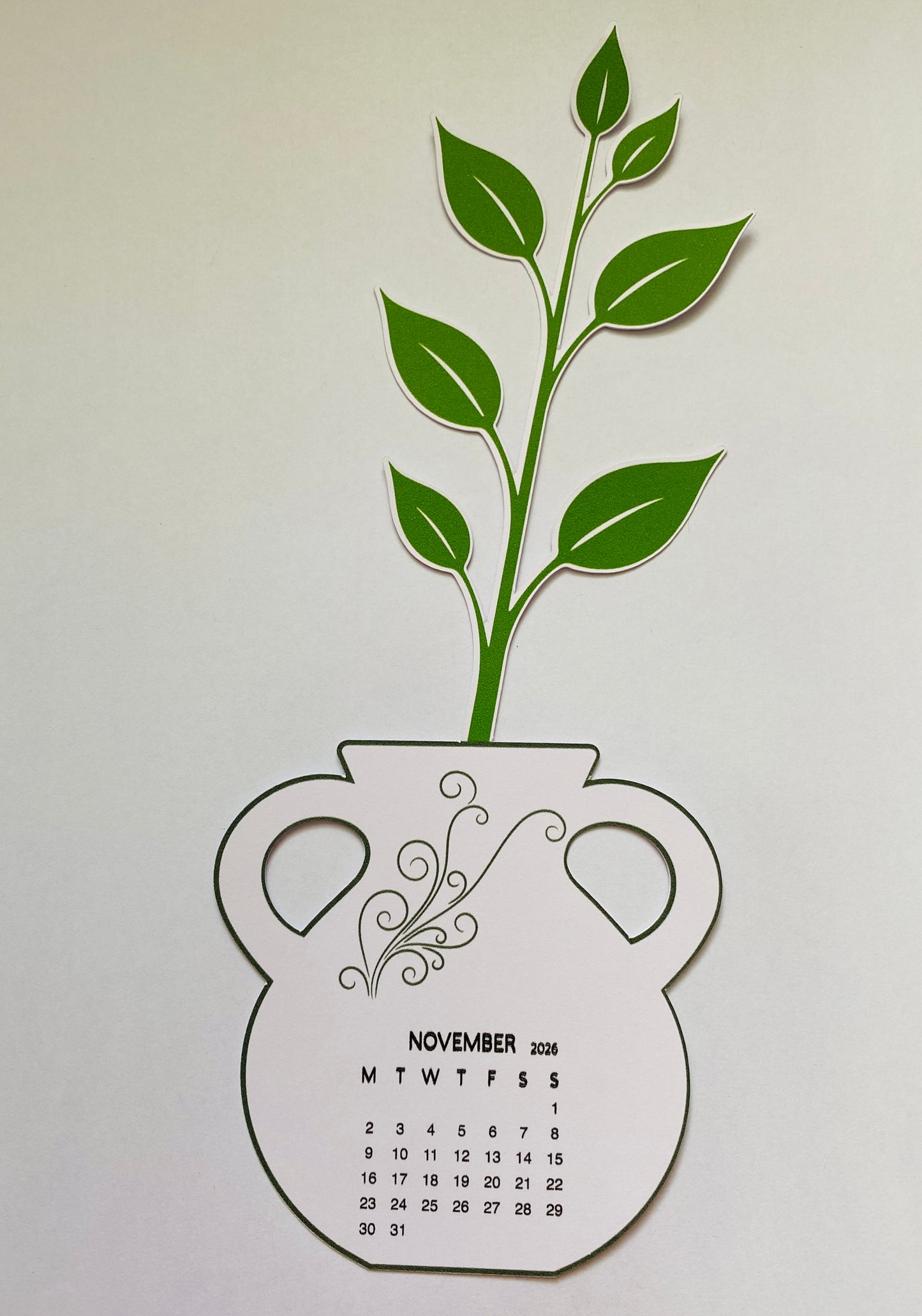 Flowers in vase - Desk Calendar - 2026