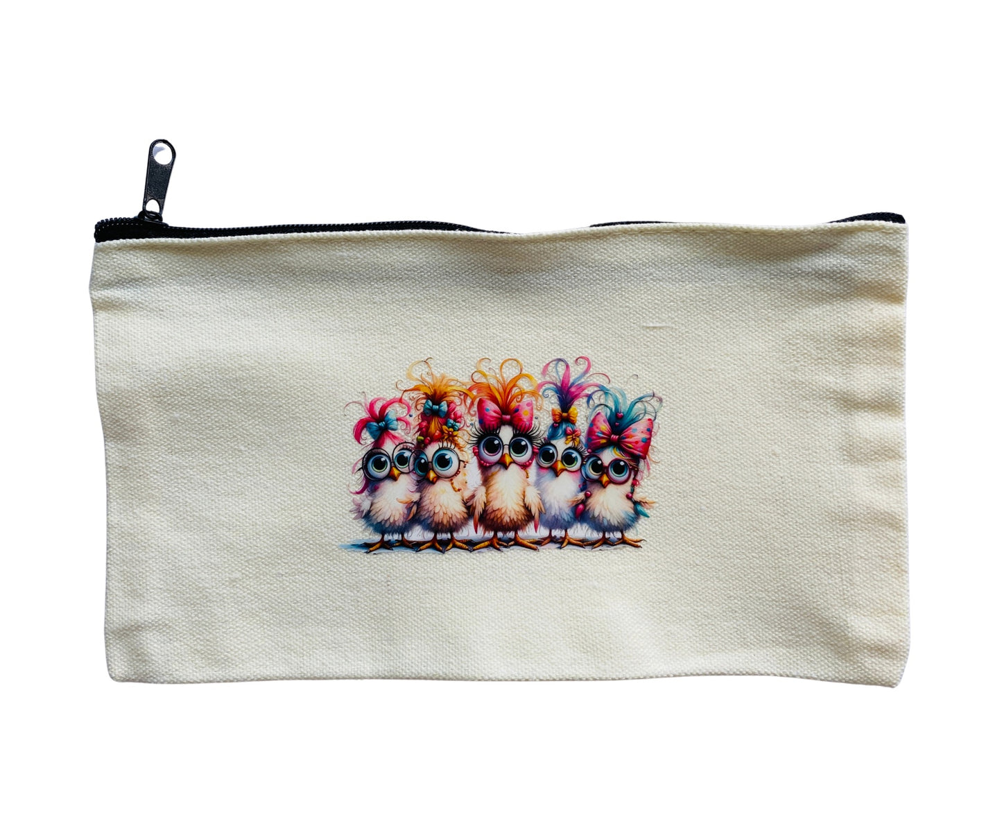 Canvas pencil case - Cool chicks!