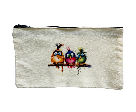 Canvas pencil case - 3 Birds…