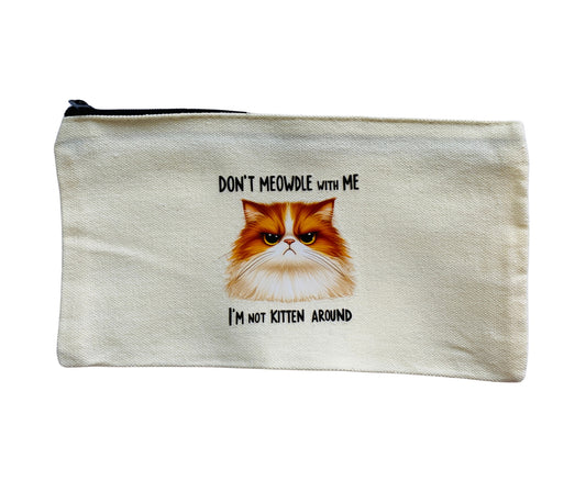 Canvas pencil case - Not Kitten Around